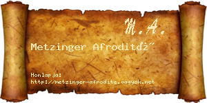 Metzinger Afrodité névjegykártya